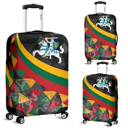 Lithuania Luggage Covers Lithuania Coat Of Arms with Flag Color