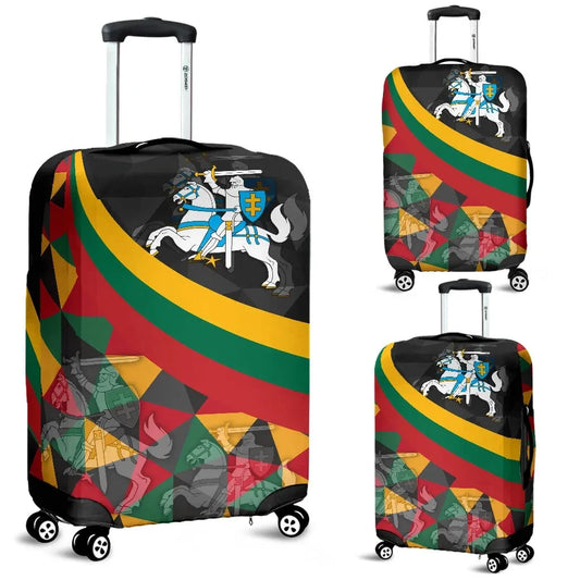 Lithuania Luggage Covers Lithuania Coat Of Arms with Flag Color