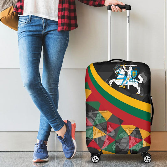 Lithuania Luggage Covers Lithuania Coat Of Arms with Flag Color