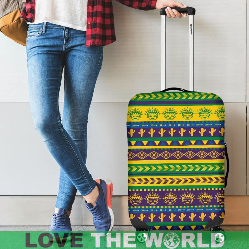 Mexico Aztec Pattern 09 Luggage Cover Sd1