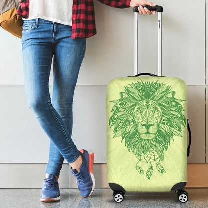 Mexico Lion In Aztech Style Luggage Cover