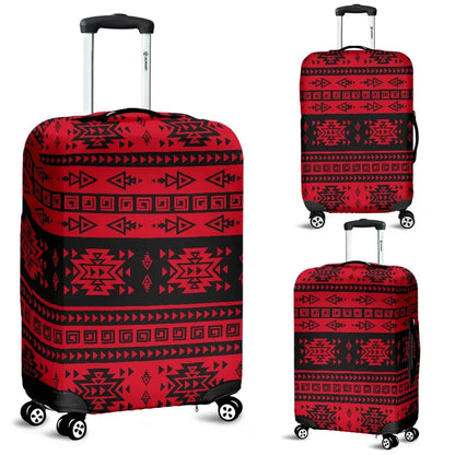 Mexico Aztec Pattern Red 05 Luggage Cover