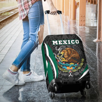Mexico Luggage Cover Mexican Spirit Aztec