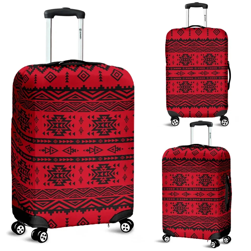 Mexico Aztec Pattern Red 04 Luggage Cover
