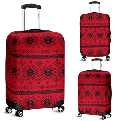Mexico Aztec Pattern Red 06 Luggage Cover