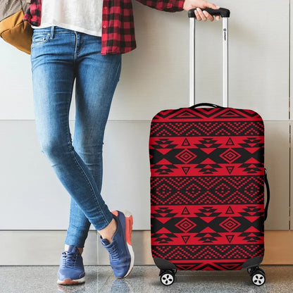 Mexico Aztec Pattern Red 02 Luggage Cover
