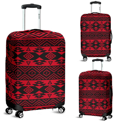 Mexico Aztec Pattern Red 02 Luggage Cover