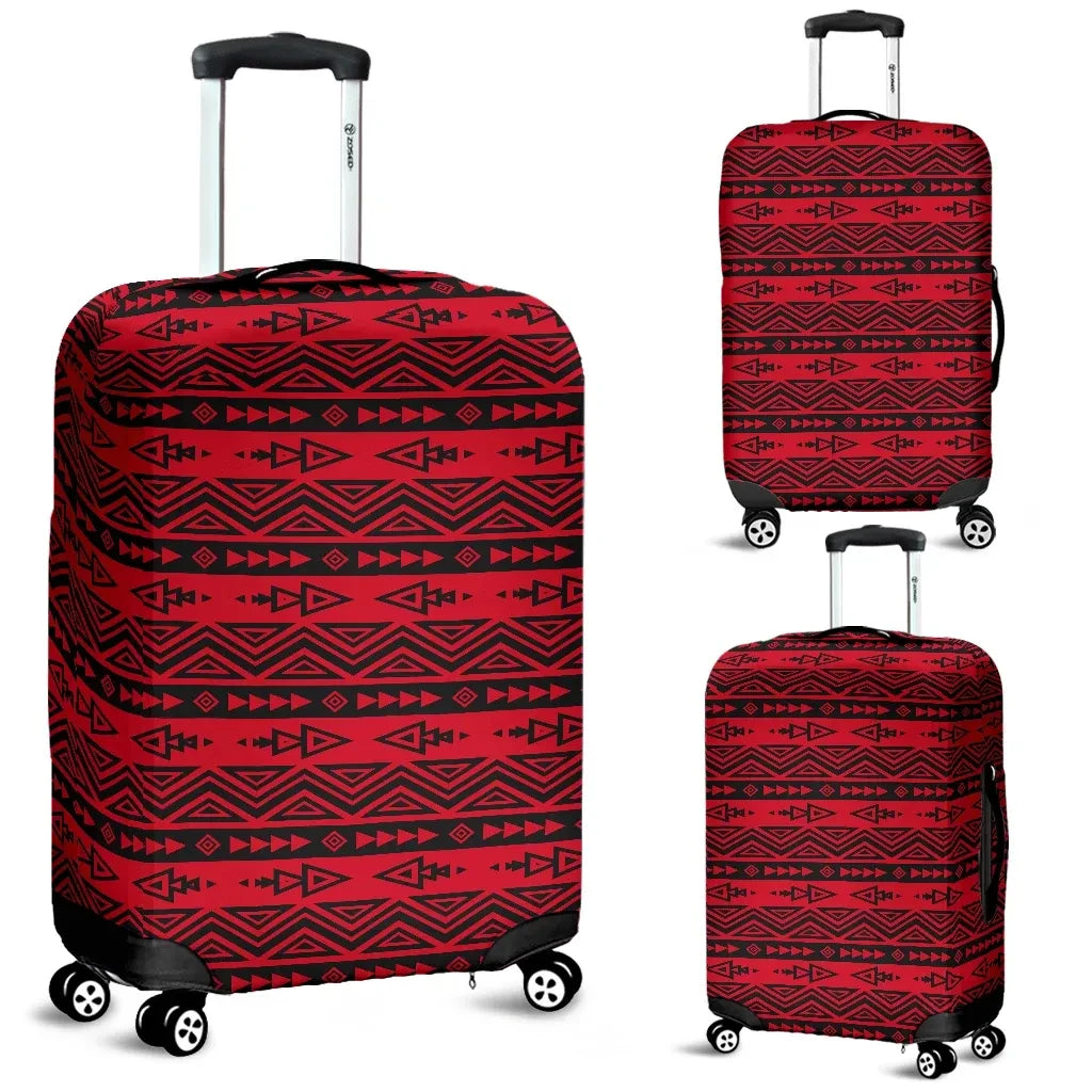 Mexico Aztec Pattern Red 03 Luggage Cover