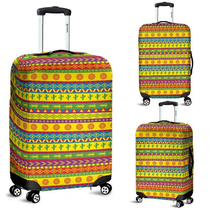 Mexico Aztec Pattern 08 Luggage Cover Sd1