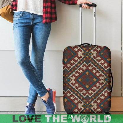 Mexico Aztec Pattern 03 Luggage Cover Sd1