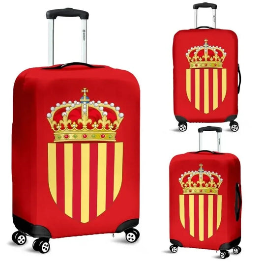 Catalonia Coat Of Arms Red Luggage Cover Bn
