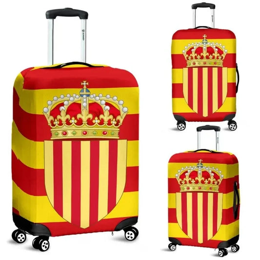 Catalonia Flag Coat Of Arms Luggage Cover Bn