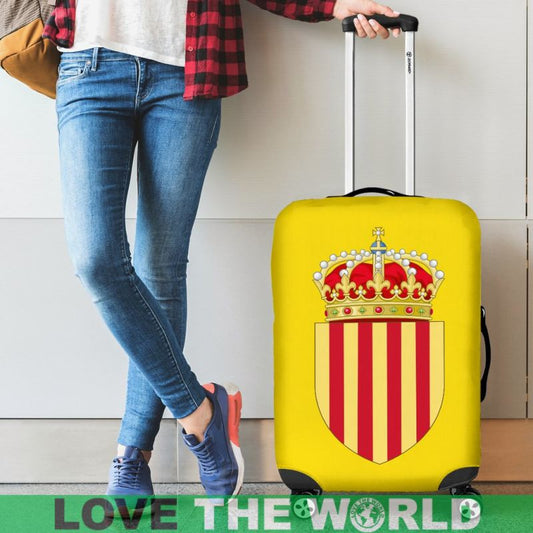 Catalonia Coat Of Arms Yellow Luggage Cover Bn