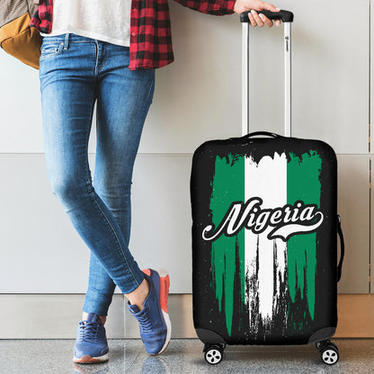 Nigeria Grunge Flag Luggage Cover