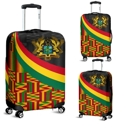 Ghana Luggage Covers Ghana Coat Of Arms and Kente Patterns
