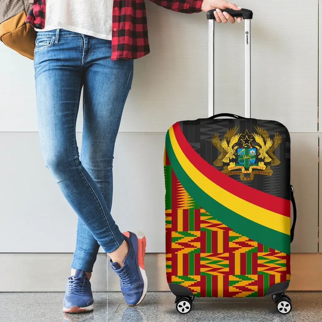 Ghana Luggage Covers Ghana Coat Of Arms and Kente Patterns