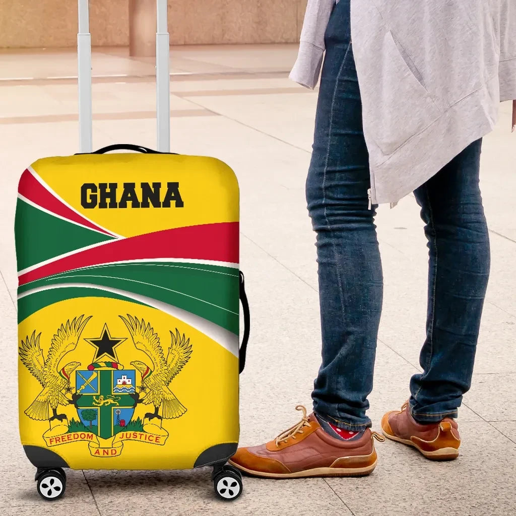 Ghana Luggage Covers, Ghana Strong Coat of Arms Green