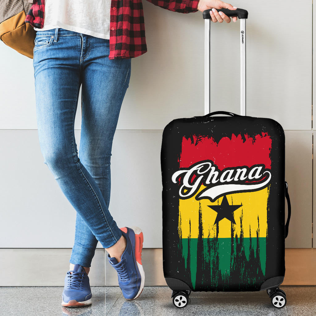 Ghana Grunge Flag Luggage Cover
