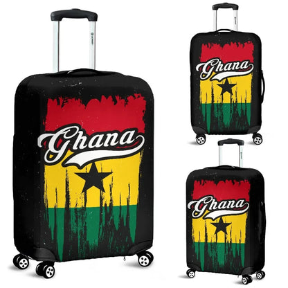 Ghana Grunge Flag Luggage Cover