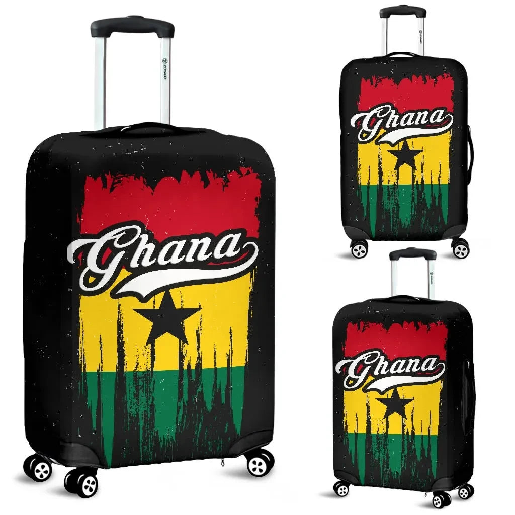 Ghana Grunge Flag Luggage Cover