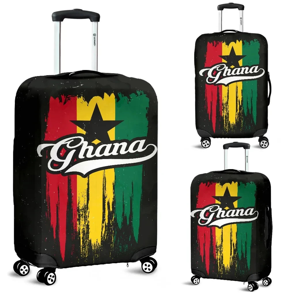 Ghana Vintage Flag Luggage Cover