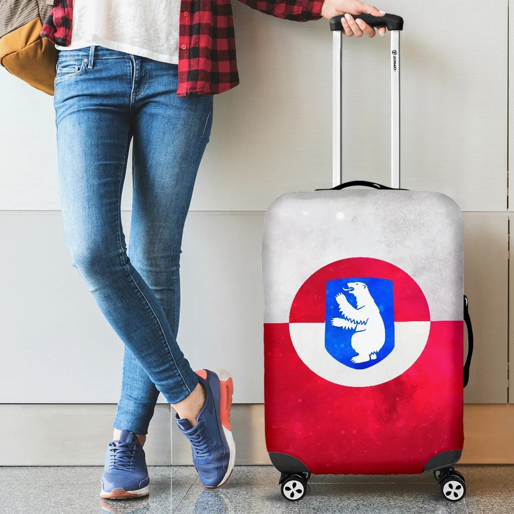 Greenland Coat Of Arms Luggage Cover Vintage Flag