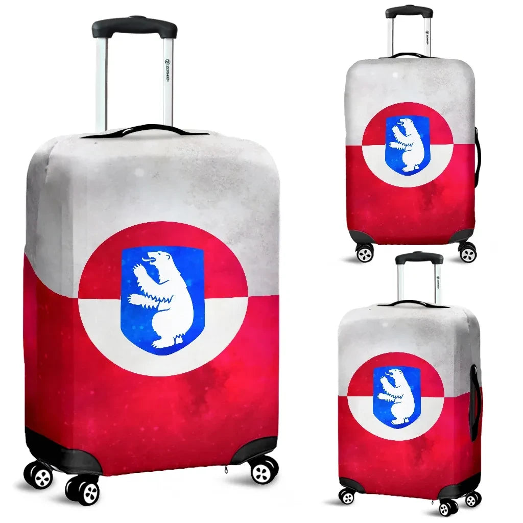 Greenland Coat Of Arms Luggage Cover Vintage Flag