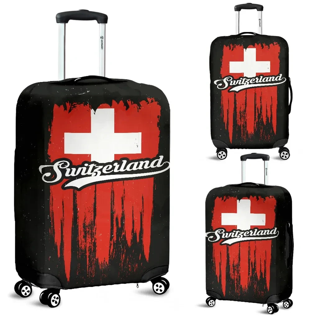 Switzerland Vintage Flag Luggage Cover