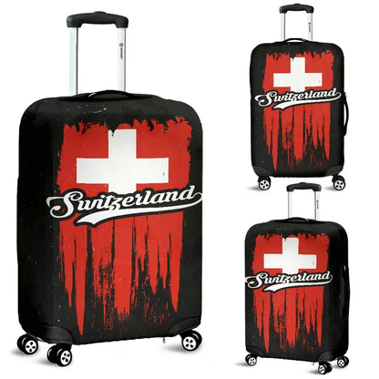 Switzerland Vintage Flag Luggage Cover