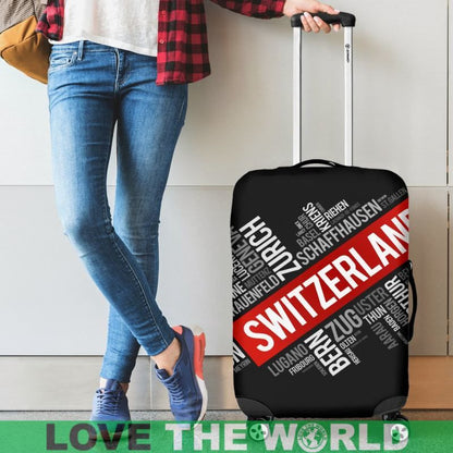 Switzerland City Name Luggage Cover