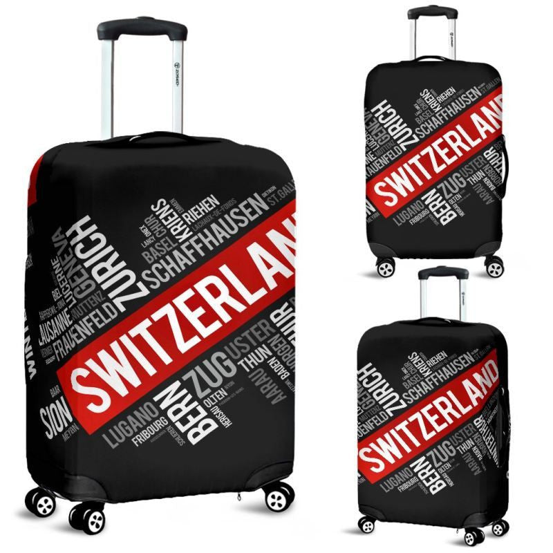 Switzerland City Name Luggage Cover