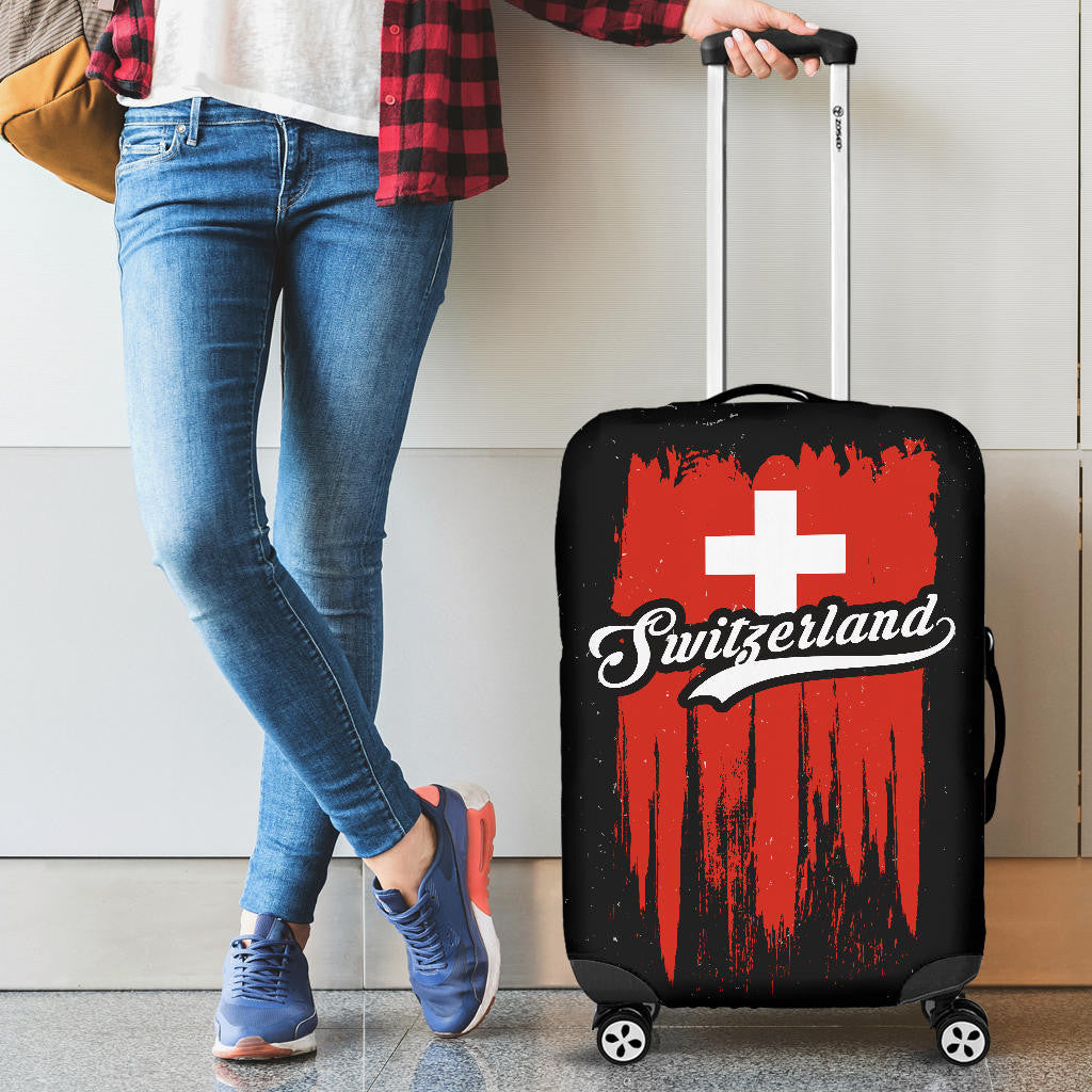 Switzerland Grunge Flag Luggage Cover