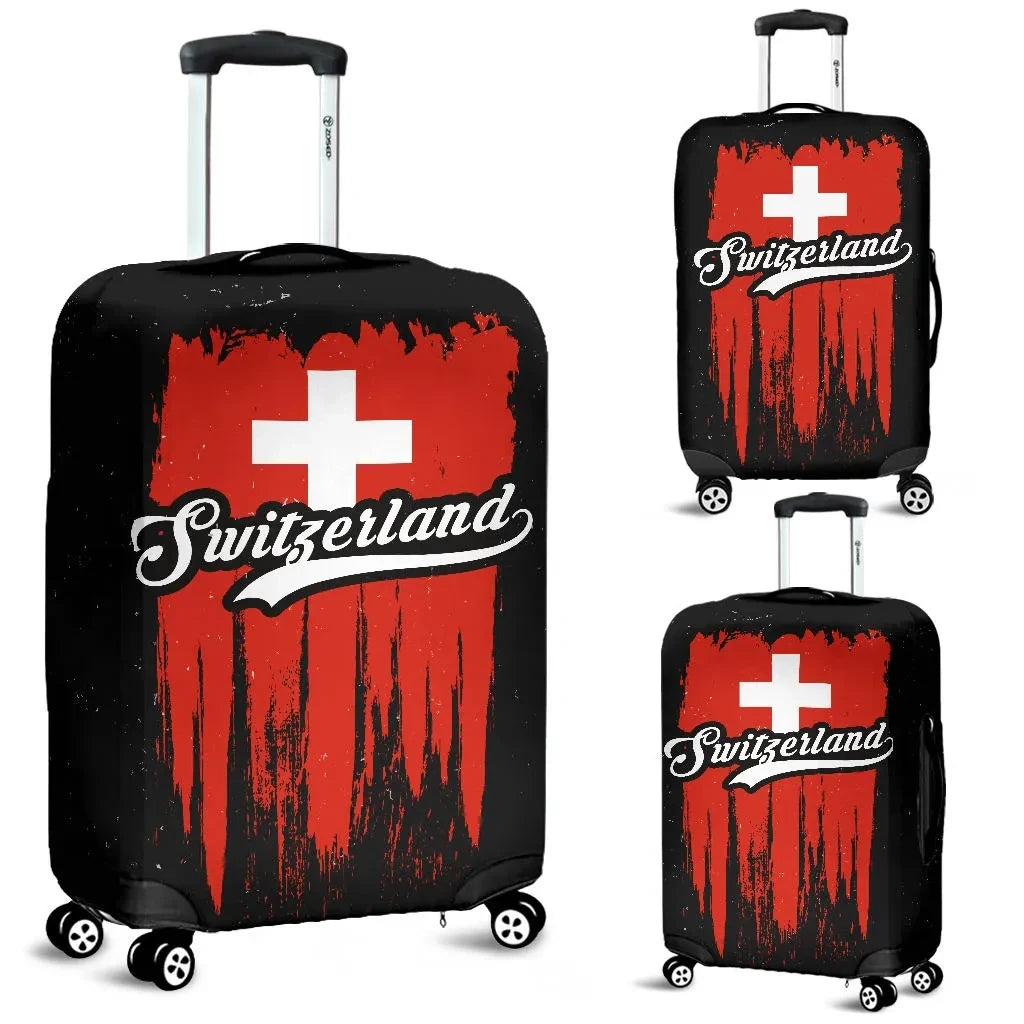 Switzerland Grunge Flag Luggage Cover