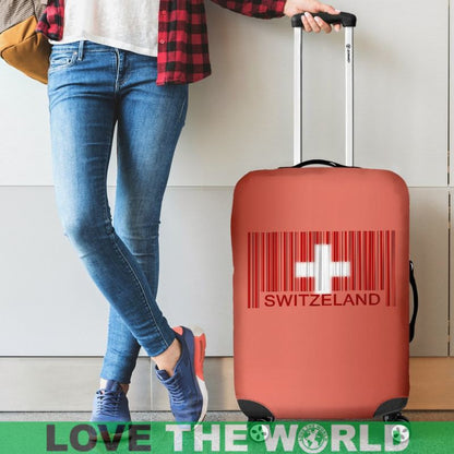 Switzerland Barcode Style Luggage Cover