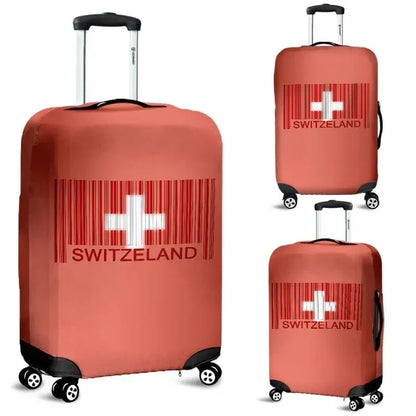 Switzerland Barcode Style Luggage Cover