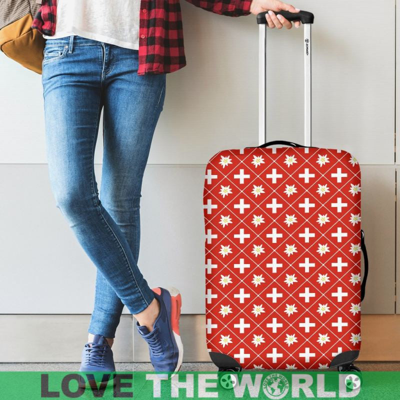Switzerland Edelweiss Pattern Luggage Cover