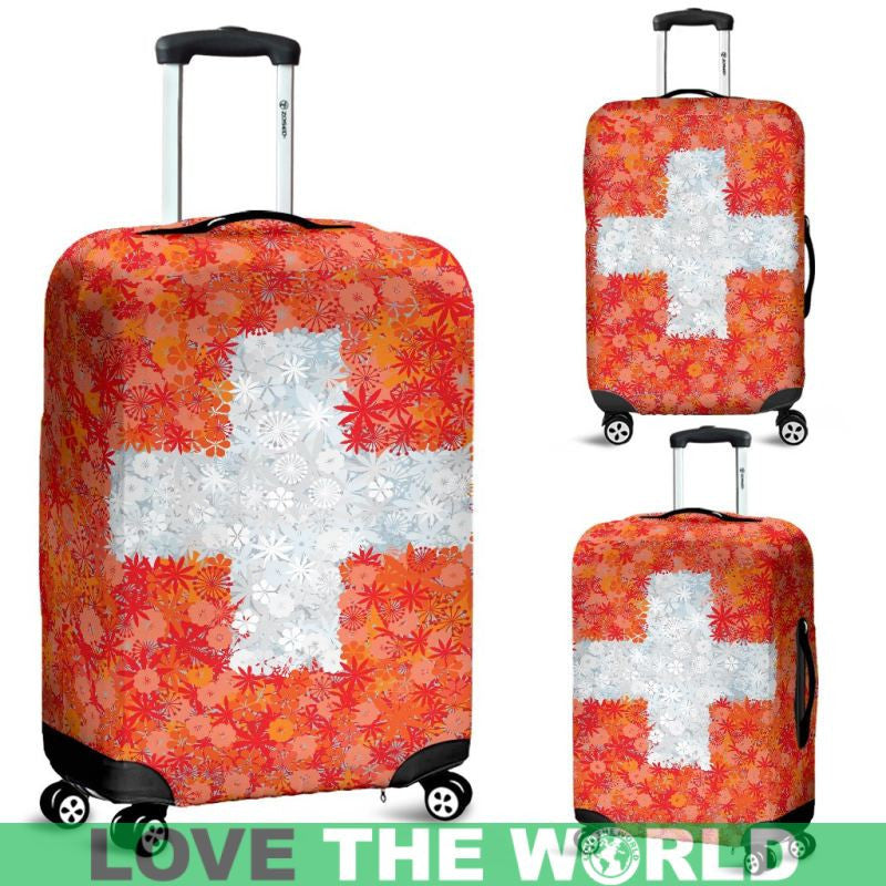 Switzerland Flower Luggage Cover
