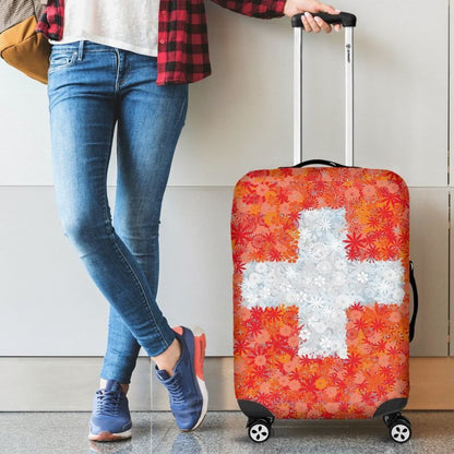 Switzerland Flower Luggage Cover