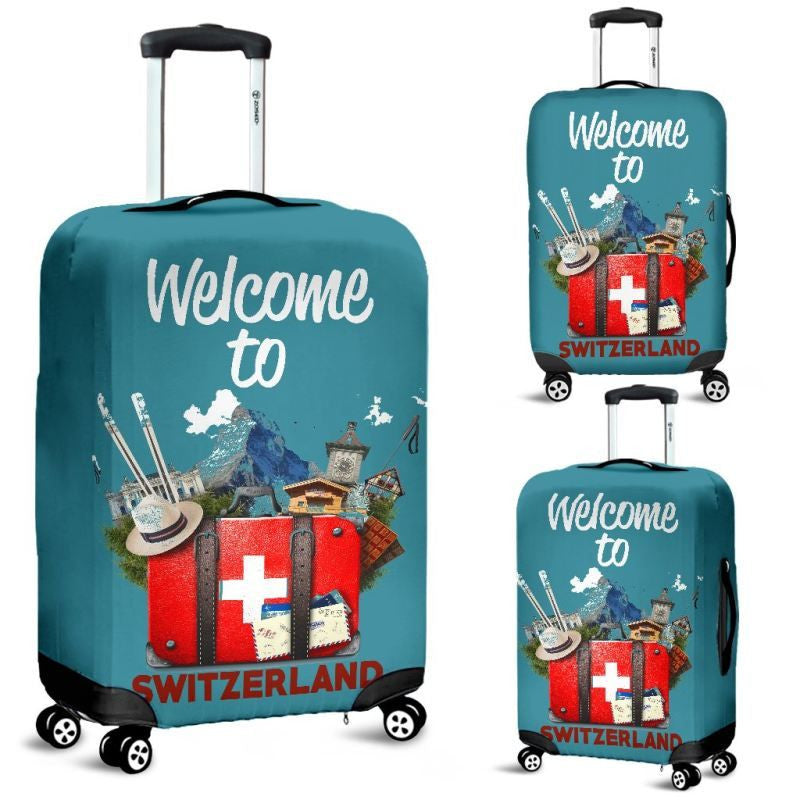 Travel To Switzerland Luggage Cover Dm9