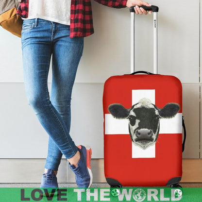 Switzerland Cow Luggage Cover
