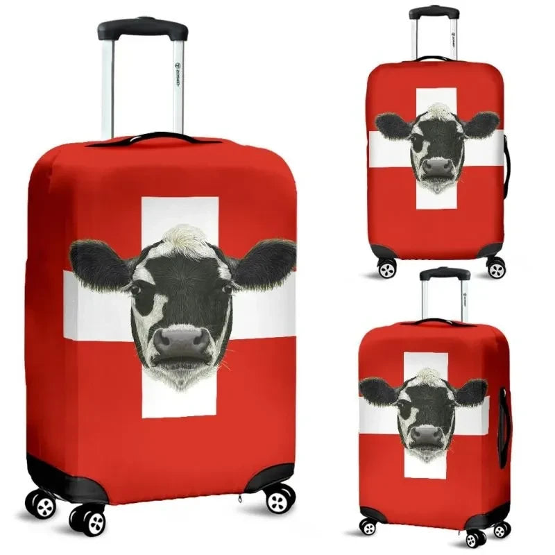 Switzerland Cow Luggage Cover