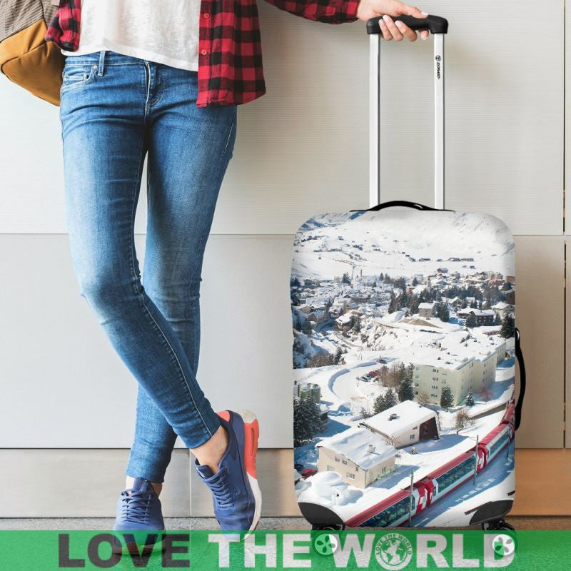 Switzerland Snow View Luggage Covers 01