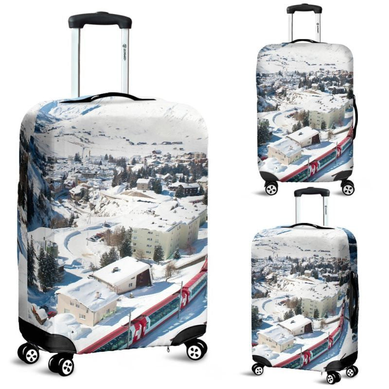 Switzerland Snow View Luggage Covers 01
