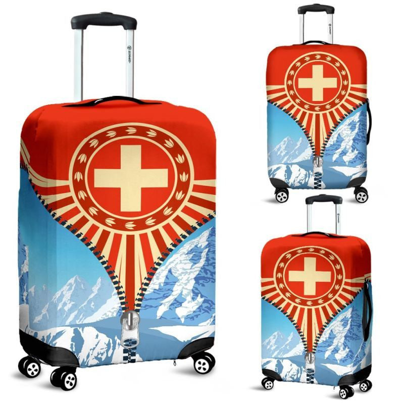 Switzerland Alps & Flag Luggage Covers Hj4