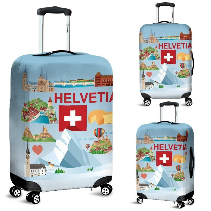 Switzerland Helvetia Luggage Cover
