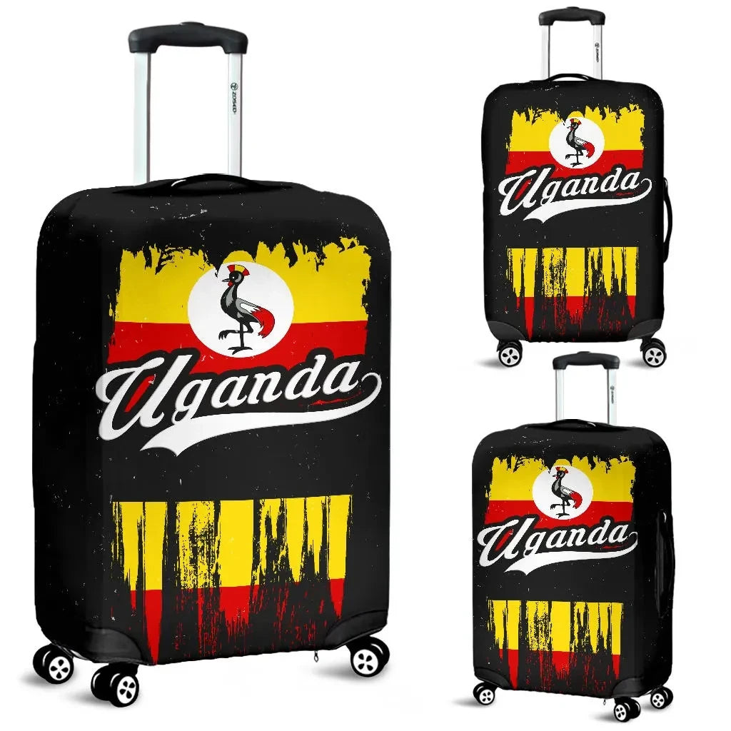 Uganda Grunge Flag Luggage Cover