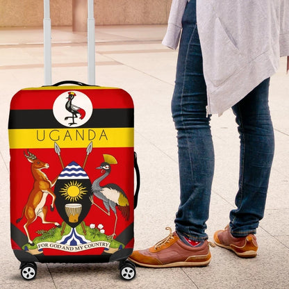 Uganda Pride Luggage Covers Uganda Flag with Grey Crowned Crane
