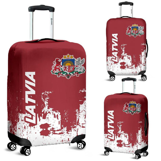 Latvia Luggage Cover Smudge Style 0