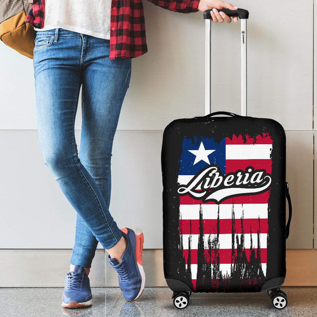 Liberia Grunge Flag Luggage Cover