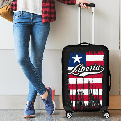 Liberia Grunge Flag Luggage Cover